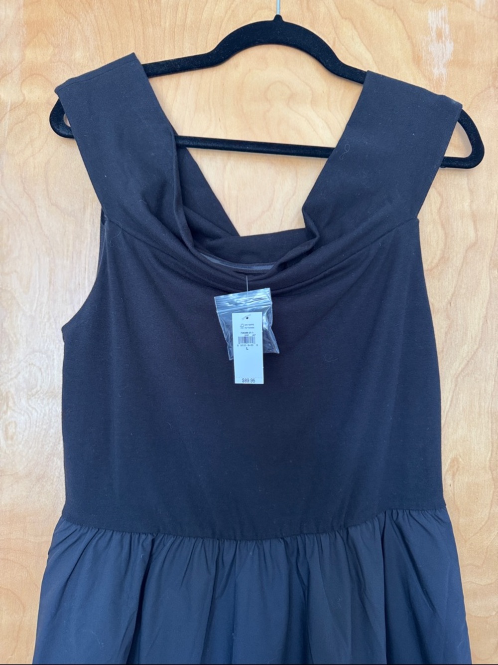 GAP Sleek Black Sleeveless Cowl Neck Midi Dress